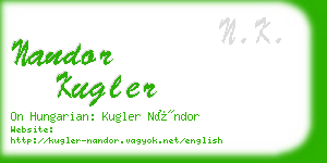 nandor kugler business card